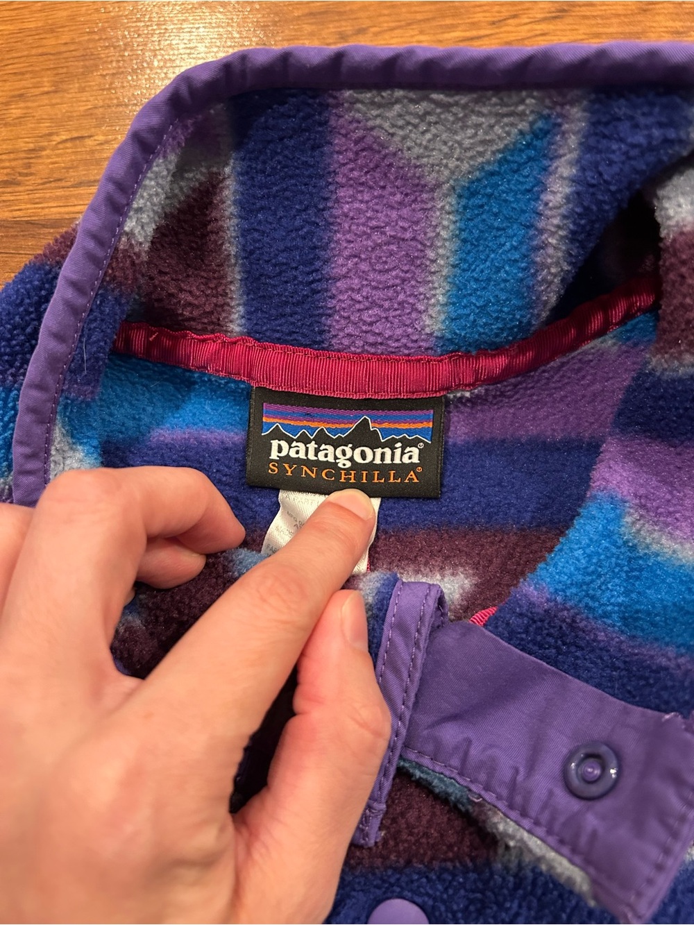 Women's Patagonia Synchilla Guatemalan Tango Aztec Snap-T Pullover Size Small - Picture 4 of 6
